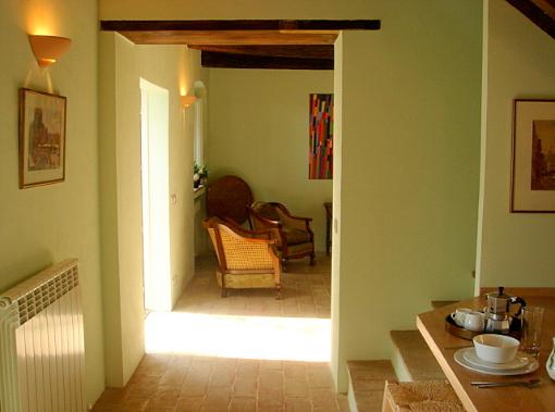 The ground floor, Casa Verde, looking from the kitchen to the sitting room